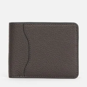 Classic bi-fold leather wallet for men