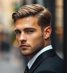 Classic Side Part hairstyle for men with clean, professional look