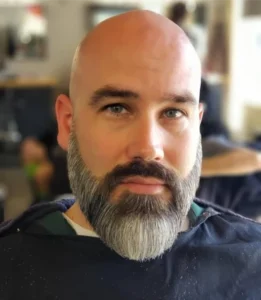 full beard style for bald head