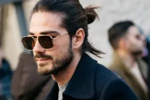 Man bun hairstyle long hair style
