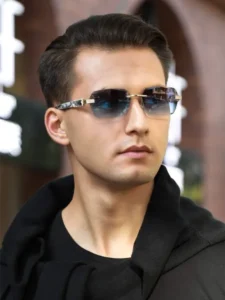 Minimalist Rimless Shades for Men