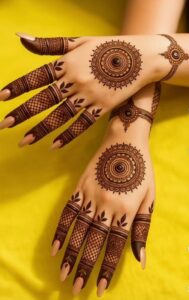 Bridal Finger Mehndi Designs Look 3