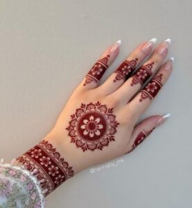 Bridal Finger Mehndi Designs Look 5