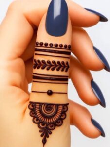 Floral Finger Mehndi Designs Look 3