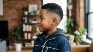 modern drop fade for little boys